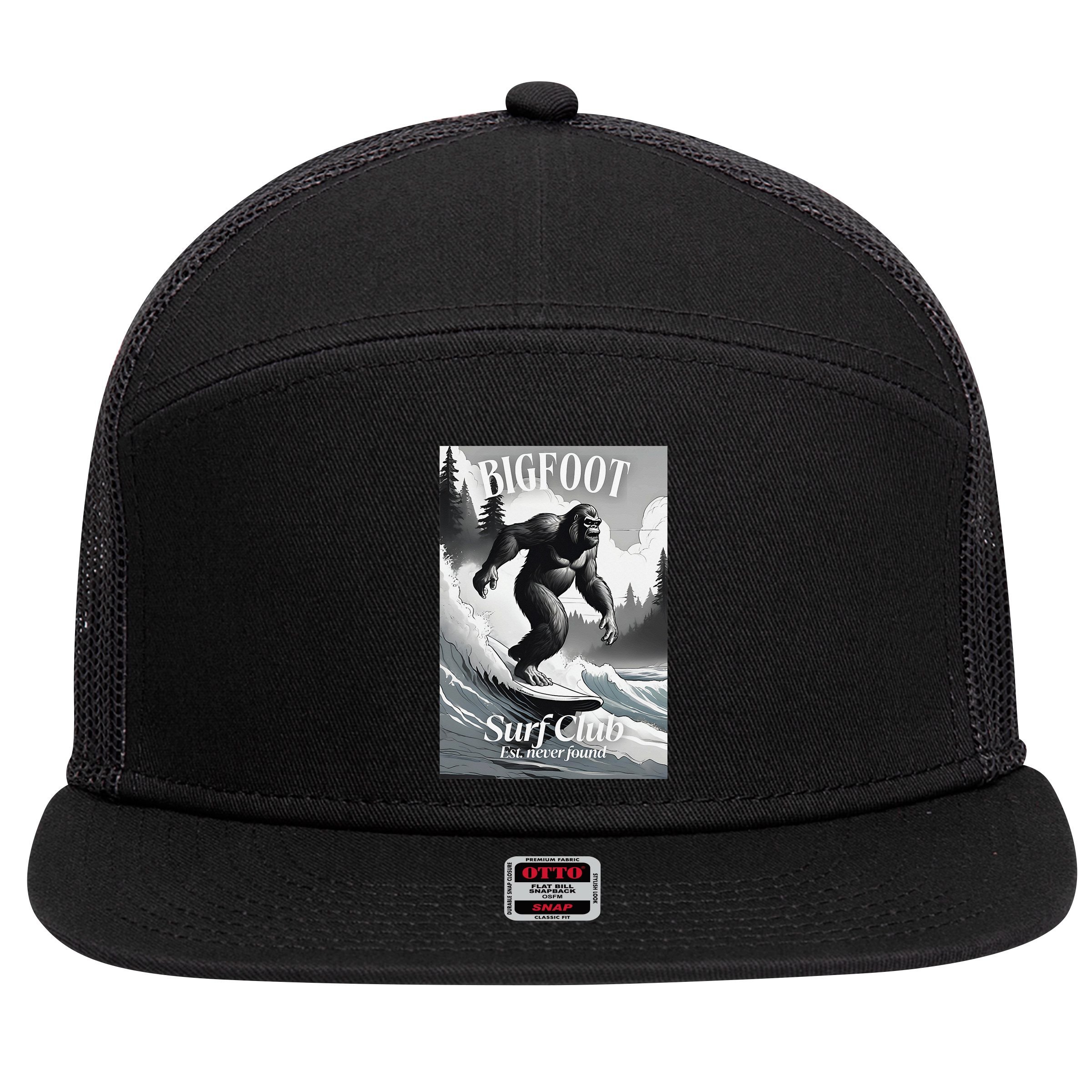 Bigfoot Surf Club Est 7 Panel Mesh Trucker Snapback Hat