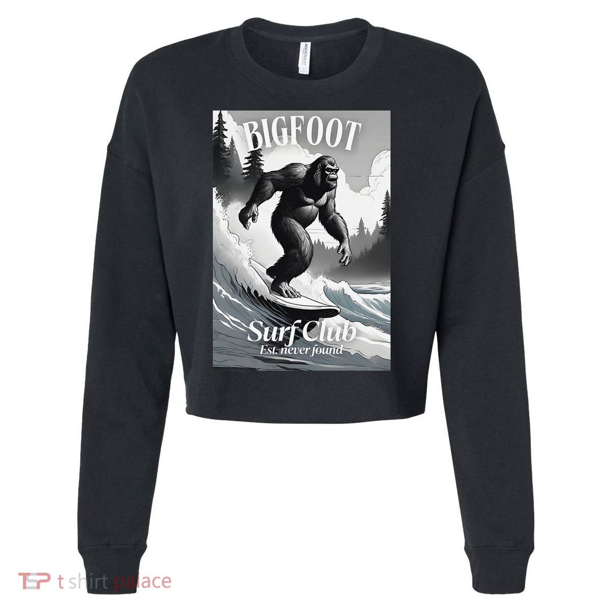 Bigfoot Surf Club Est Cropped Pullover Crew