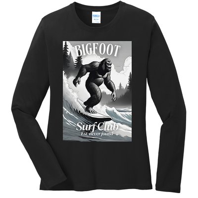 Bigfoot Surf Club Est Ladies Long Sleeve Shirt