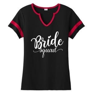 Bride Squad Cute Wedding Ladies Halftime Notch Neck Tee