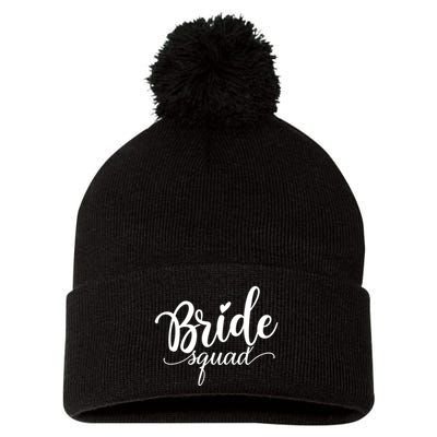 Bride Squad Cute Wedding Pom Pom 12in Knit Beanie