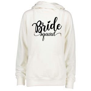 Bride Squad Cute Wedding Womens Funnel Neck Pullover Hood