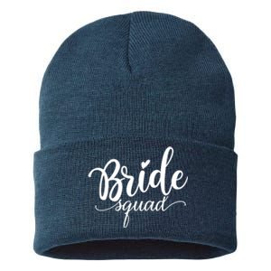 Bride Squad Cute Wedding Sustainable Knit Beanie