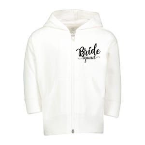 Bride Squad Cute Wedding Toddler Zip Fleece Hoodie