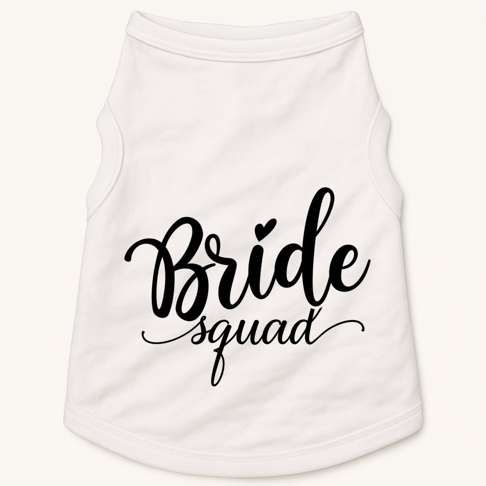 Bride Squad Cute Wedding Doggie Tank