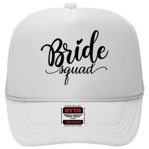 Bride Squad Cute Wedding High Crown Mesh Back Trucker Hat