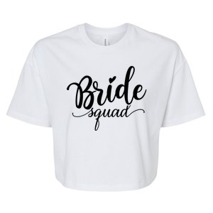 Bride Squad Cute Wedding Bella+Canvas Jersey Crop Tee