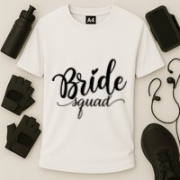 Bride Squad Cute Wedding Cooling Performance Crew T-Shirt