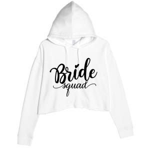 Bride Squad Cute Wedding Crop Fleece Hoodie