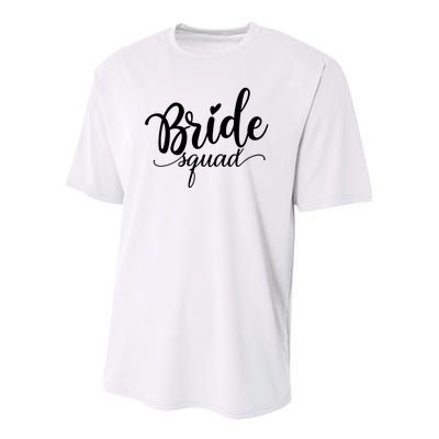 Bride Squad Cute Wedding Youth Performance Sprint T-Shirt