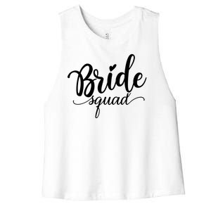 Bride Squad Cute Wedding Women's Racerback Cropped Tank