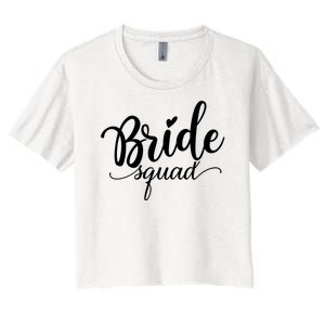 Bride Squad Cute Wedding Women's Crop Top Tee