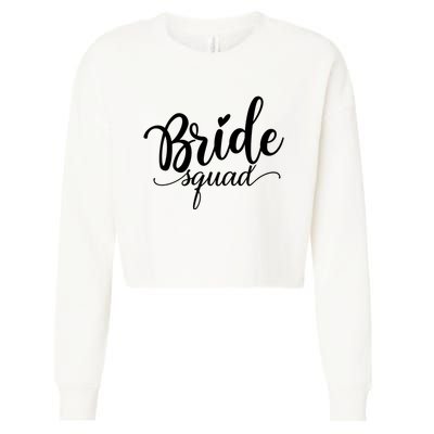 Bride Squad Cute Wedding Cropped Pullover Crew