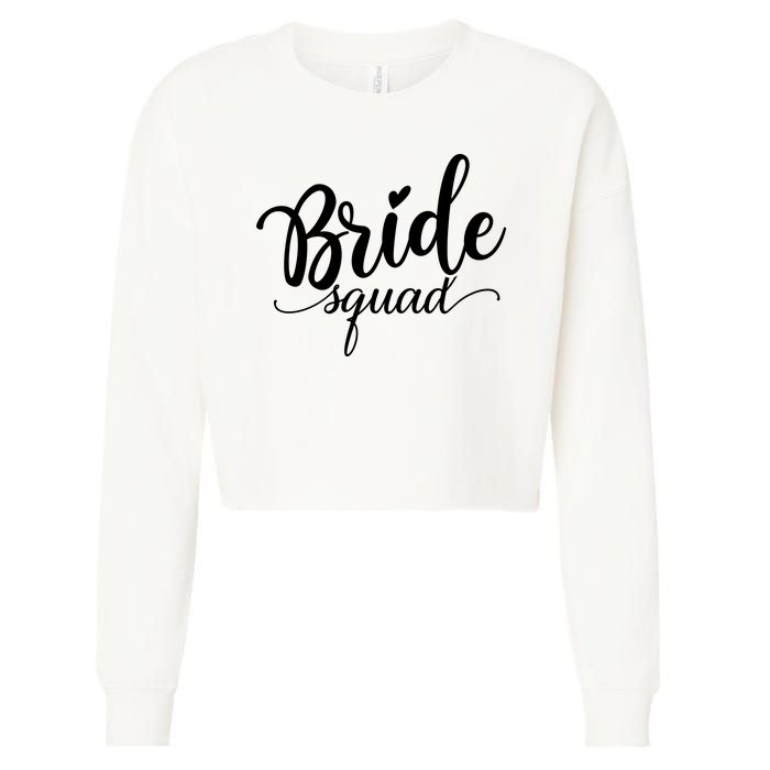 Bride Squad Cute Wedding Cropped Pullover Crew