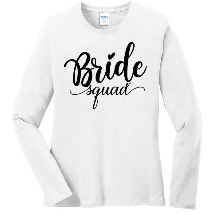 Bride Squad Cute Wedding Ladies Long Sleeve Shirt