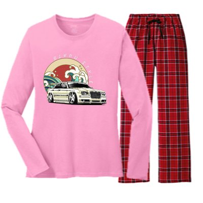 Bippu Style Car Women's Long Sleeve Flannel Pajama Set 