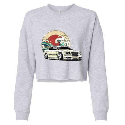 Bippu Style Car Cropped Pullover Crew