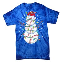 Baseball Snow Christmas Santa Hat Lights Snowflakes Xmas Cute Gift Tie-Dye T-Shirt