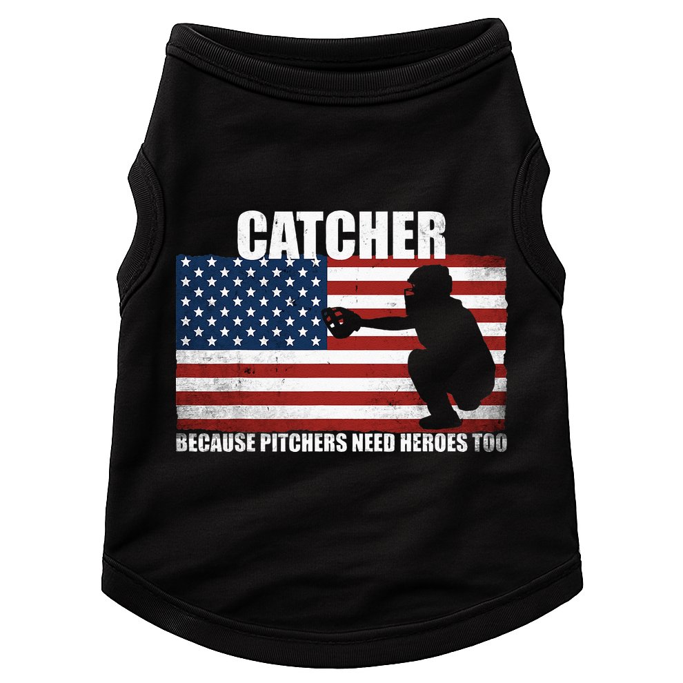 Baseball Softball Catcher Because Pitchers Need Heros Too Doggie Tank