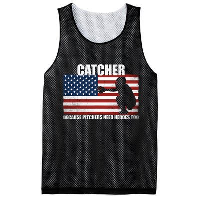 Baseball Softball Catcher Because Pitchers Need Heros Too Mesh Reversible Basketball Jersey Tank
