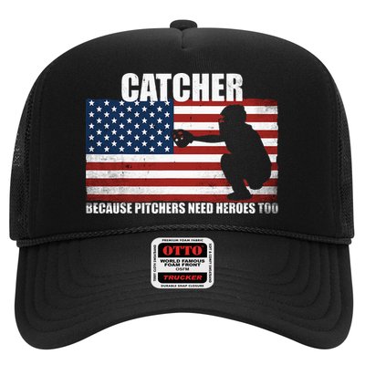 Baseball Softball Catcher Because Pitchers Need Heros Too Trucker Hat