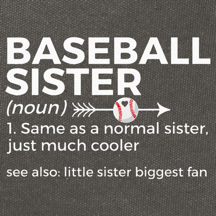 Baseball Sister Definition Little Sister Biggest Fan Cotton Canvas Backpack