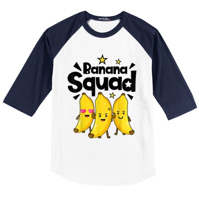 Banana Squad Dance Dancing Funny Cute Baseball Sleeve Shirt