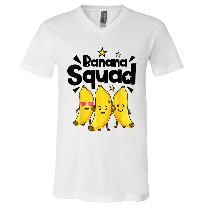 Banana Squad Dance Dancing Funny Cute V-Neck T-Shirt