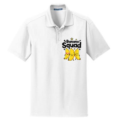 Banana Squad Dance Dancing Funny Cute Dry Zone Grid Polo