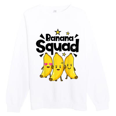 Banana Squad Dance Dancing Funny Cute Premium Crewneck Sweatshirt