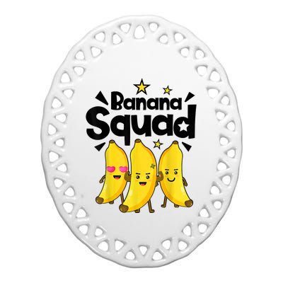 Banana Squad Dance Dancing Funny Cute Ceramic Oval Ornament