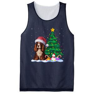 Boykin Spaniel Dog Xmas Tree Lights Reindeer Hat Christmas Mesh Reversible Basketball Jersey Tank