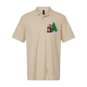 Boykin Spaniel Dog Xmas Tree Lights Reindeer Hat Christmas Softstyle Adult Sport Polo