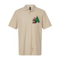 Boykin Spaniel Dog Xmas Tree Lights Reindeer Hat Christmas Softstyle Adult Sport Polo