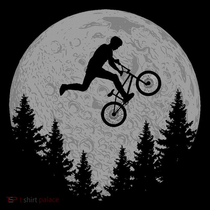Bmx Stunt Dirt Bike Moon Freestyle Rider Gift Poster