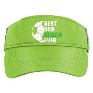 Best Soccer Dad Coach Ever Retro Father Soccer Coach Dad Adult Drive Performance Visor