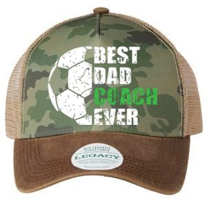 Best Soccer Dad Coach Ever Retro Father Soccer Coach Dad Legacy Tie Dye Trucker Hat