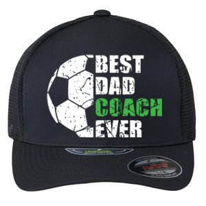 Best Soccer Dad Coach Ever Retro Father Soccer Coach Dad Flexfit Unipanel Trucker Cap