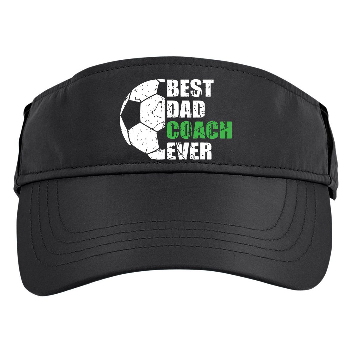 Best Soccer Dad Coach Ever Retro Father Soccer Coach Dad Adult Drive Performance Visor
