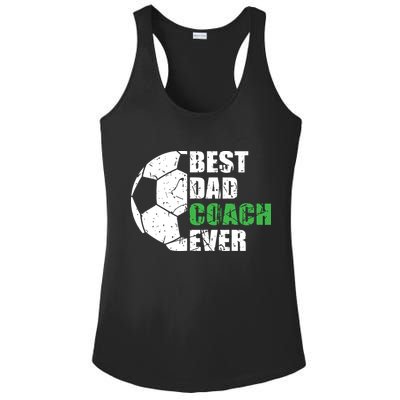 Best Soccer Dad Coach Ever Retro Father Soccer Coach Dad Ladies PosiCharge Competitor Racerback Tank