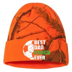 Best Soccer Dad Coach Ever Retro Father Soccer Coach Dad Kati Licensed 12" Camo Beanie