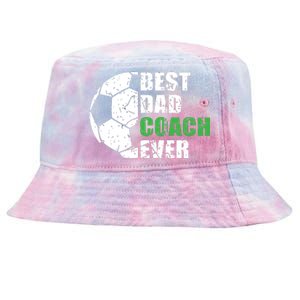 Best Soccer Dad Coach Ever Retro Father Soccer Coach Dad Tie-Dyed Bucket Hat