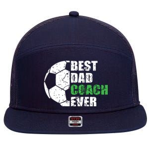 Best Soccer Dad Coach Ever Retro Father Soccer Coach Dad 7 Panel Mesh Trucker Snapback Hat