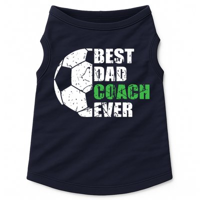 Best Soccer Dad Coach Ever Retro Father Soccer Coach Dad Doggie Tank