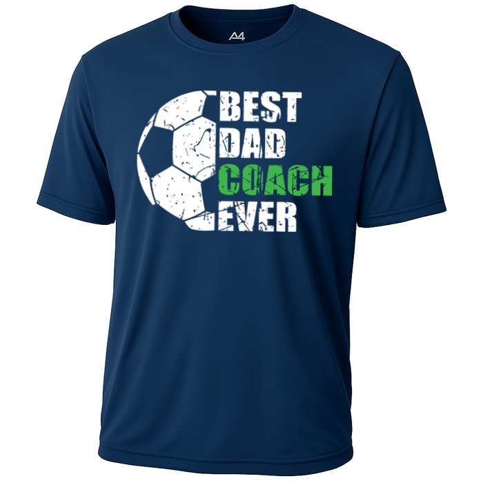 Best Soccer Dad Coach Ever Retro Father Soccer Coach Dad Cooling Performance Crew T-Shirt