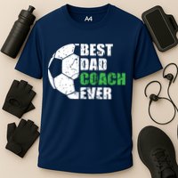 Best Soccer Dad Coach Ever Retro Father Soccer Coach Dad Cooling Performance Crew T-Shirt
