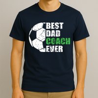 Best Soccer Dad Coach Ever Retro Father Soccer Coach Dad T-Shirt