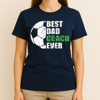 Best Soccer Dad Coach Ever Retro Father Soccer Coach Dad T-Shirt