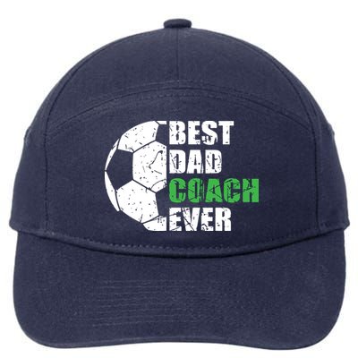 Best Soccer Dad Coach Ever Retro Father Soccer Coach Dad 7-Panel Snapback Hat