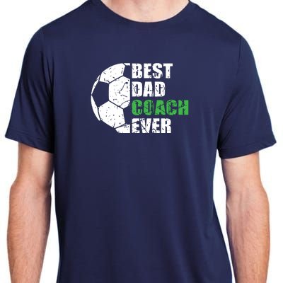 Best Soccer Dad Coach Ever Retro Father Soccer Coach Dad Adult ChromaSoft Performance T-Shirt